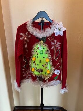 Ugly Christmas Sweater lights up